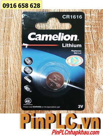 Camelion CR1616; Pin đồng xu 3v lithium Camelion CR1616 (16mmx1.6mm) chính hãng /Loại Vỉ 1viên